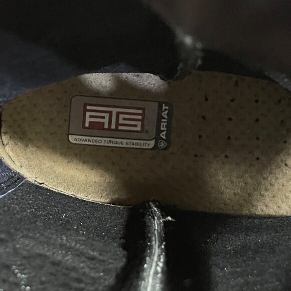 Ariat Stockman Cowboy Western Boots Size 9.5 D Leather Black - Picture 10 of 12